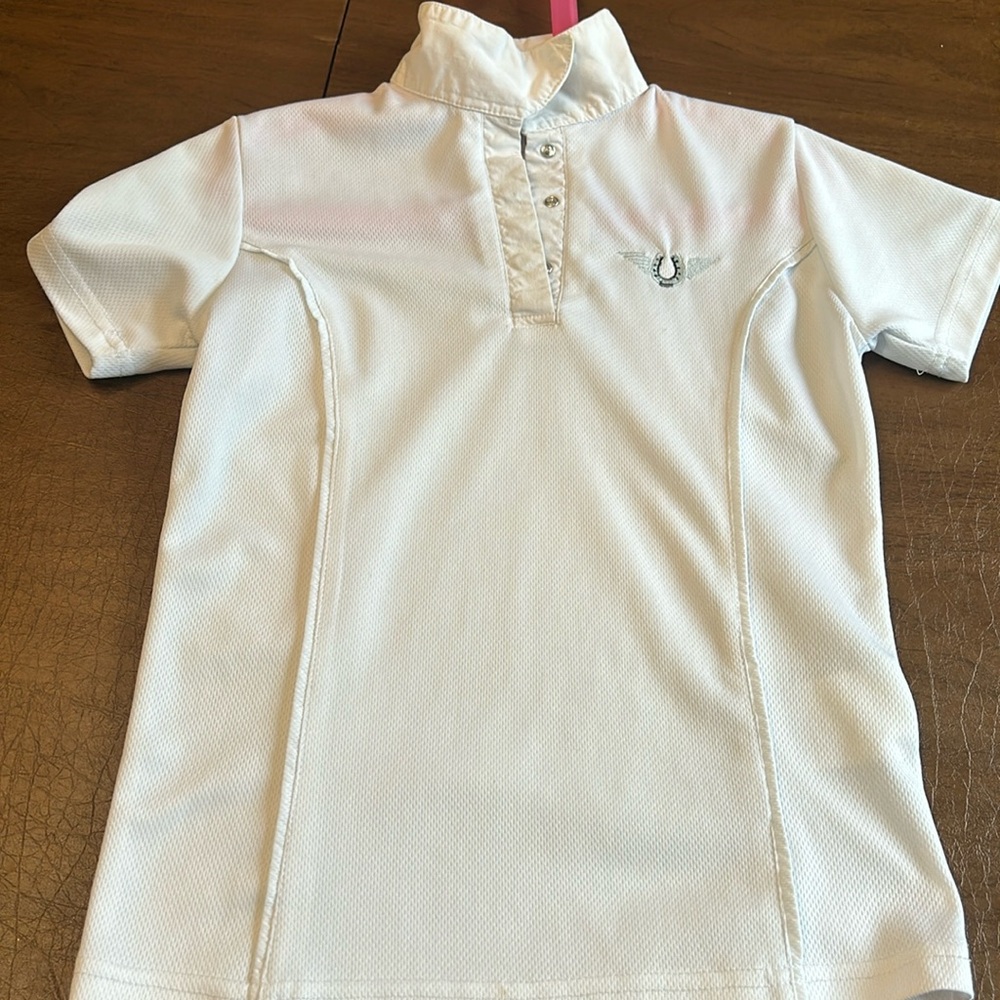 Equestrian TuffRider child’s small show shirt. Short sleeve